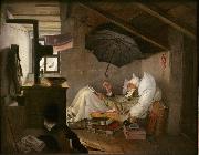 Carl Spitzweg The Poor Poet (mk09) oil on canvas